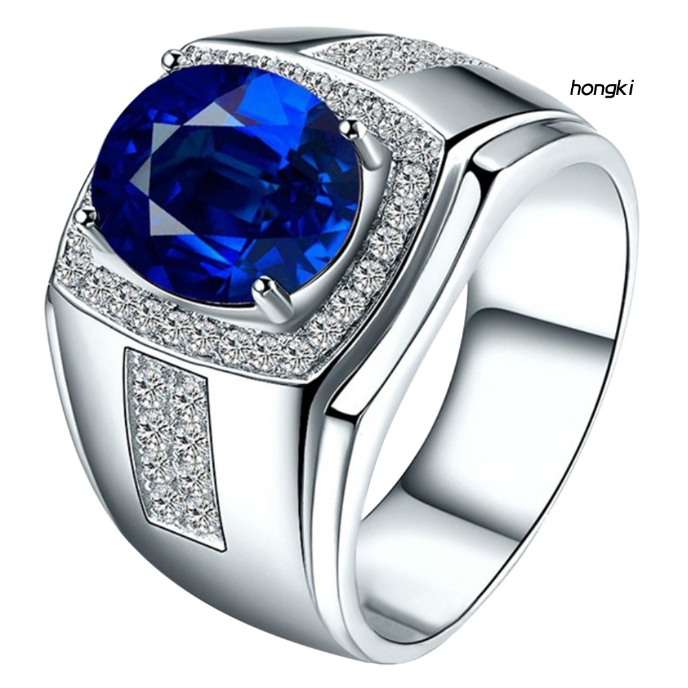 Nhẫn Đính Đá Zircon Sang Trọng Cho Nam Và Nữ