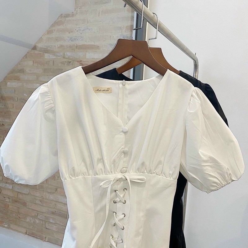 Đầm Kiểu CHICHI DRESS thiết kế chiết eo độc lạ form chuẩn tôn dáng chất liệu kaki thun hàn quốc | BigBuy360 - bigbuy360.vn