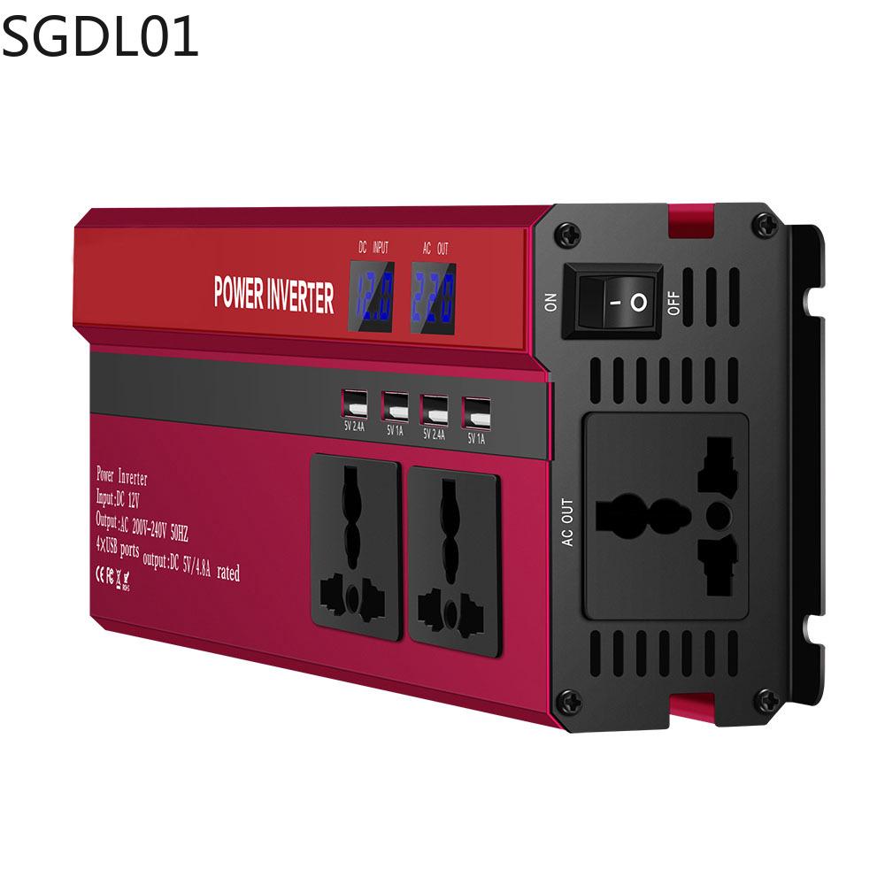 Bộ chuyển đổi điện 5000w dc 12v sang ac 220v 4 cổng usb cho xe hơi