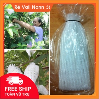 100 Xốp bọc ổi lồng sẵn ( ni lông+ chun+xốp)