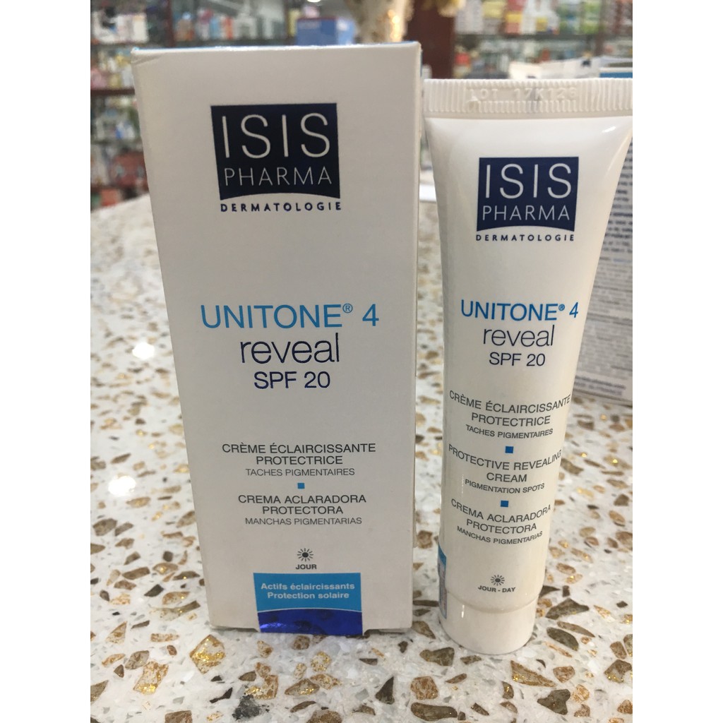 Isis Pharma Hỗ Trợ Trị Nám, Vết Thâm Mụn Trứng Cá Unitone 4 Reveal Spf20 30ml