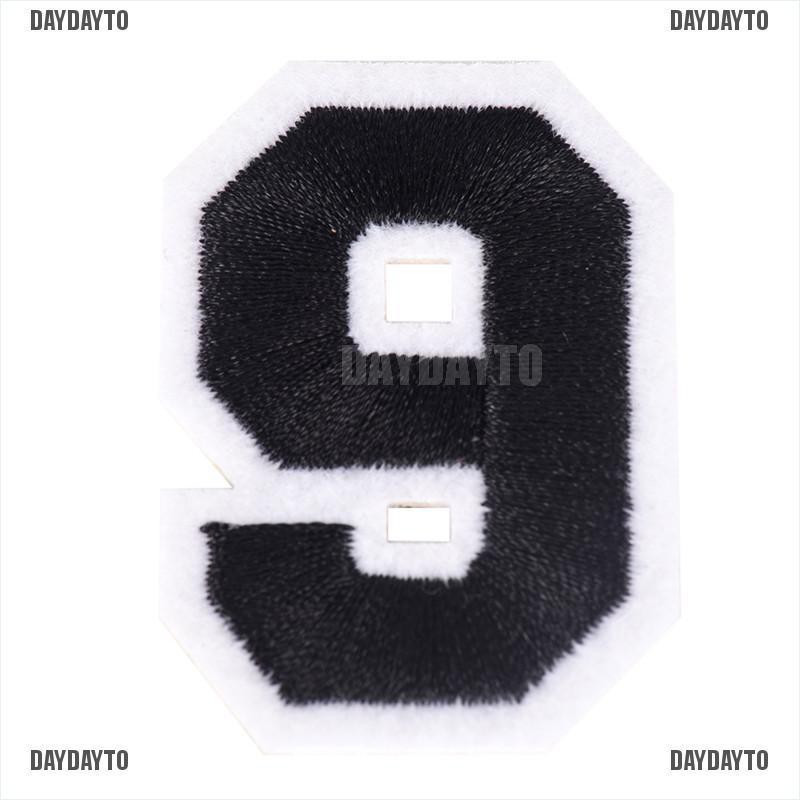 10 Miếng Dán Ủi Quần Áo Thêu Chữ Số Diy