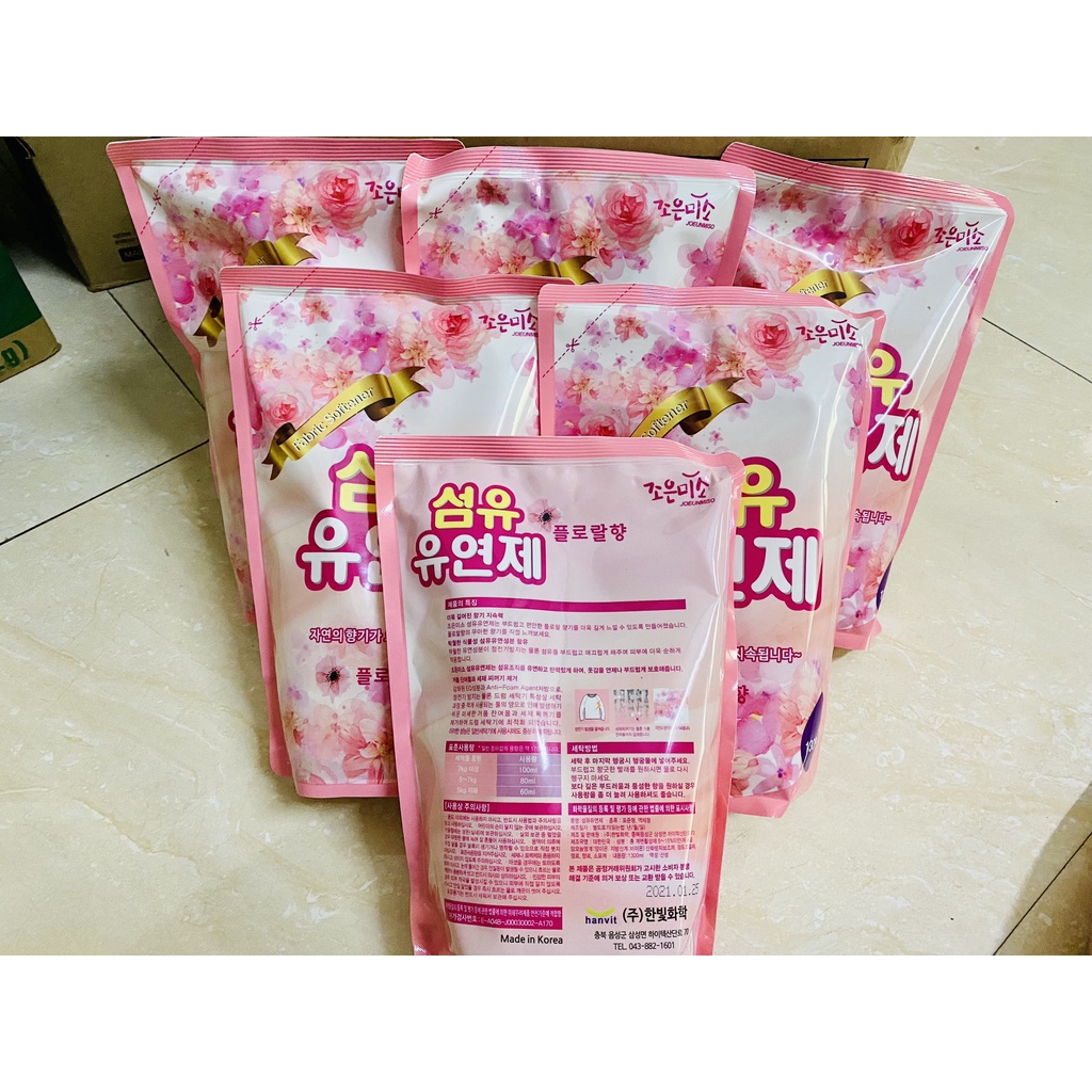 Nước xả vải ⚡FREESHIP⚡ Joeunmiso Hàn Quốc 1300ml hương Ngàn hoa