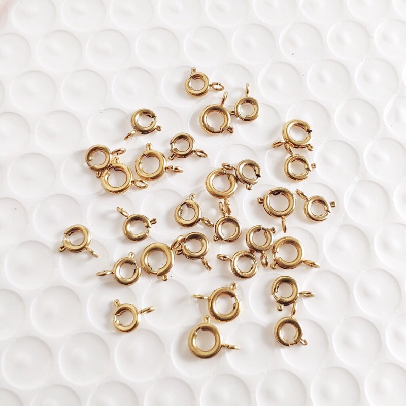 Móc khoá tròn dây chuyền vòng tay thay thế kèm khoen tròn