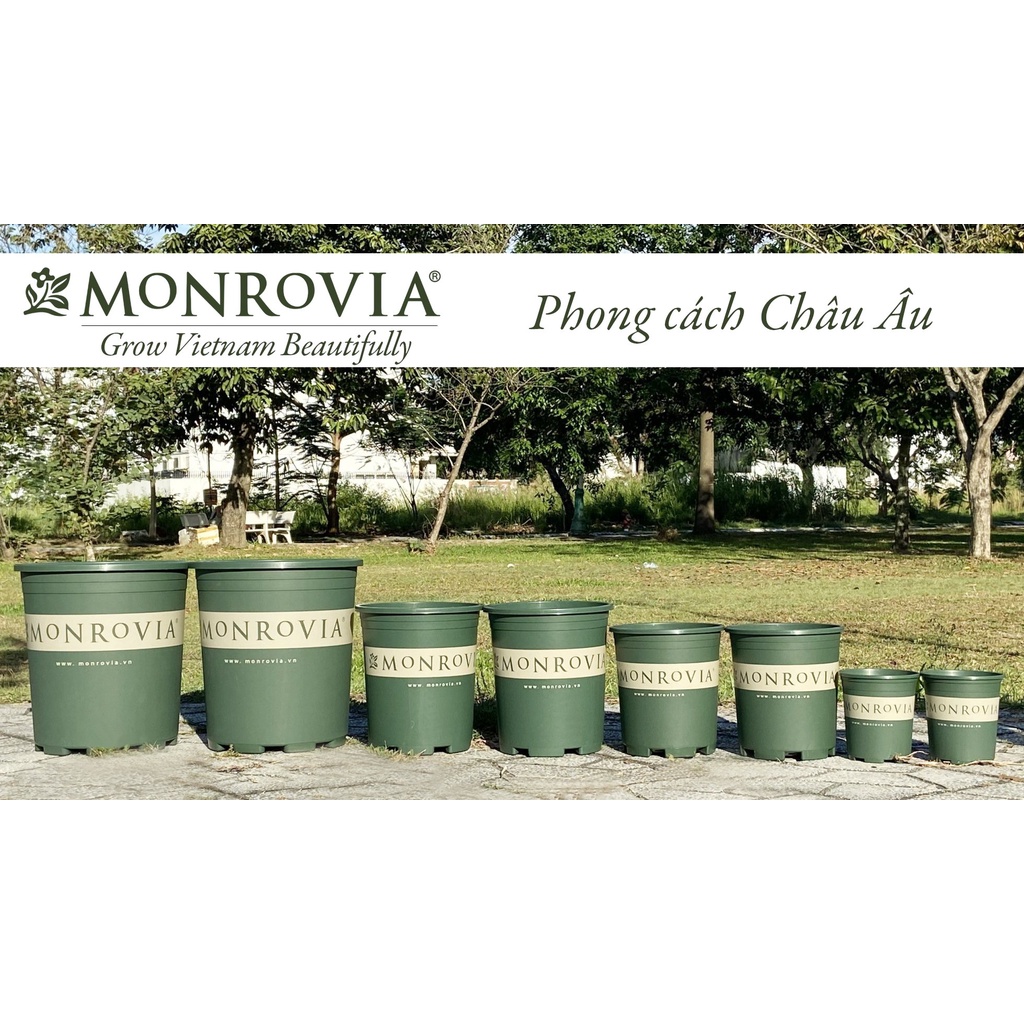 Chậu nhựa trồng cây MONROVIA 7 Gallon để bàn, treo ban công, treo tường, ngoài trời, sân vườn, tiêu chuẩn Châu Âu