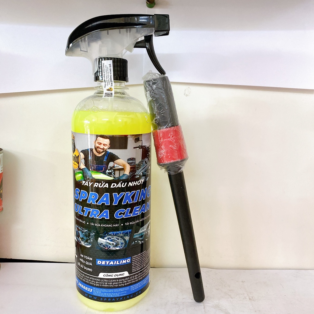 [Kèm cọ] SPRAYKING ULTRA CLEAN DUNG DỊCH TẨY RỬA DẦU NHỚT BÙN ĐẤT VỆ SINH SÊN