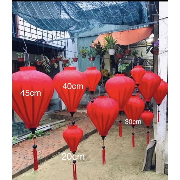 Đèn lồng hội an vải có vân chuyên trang trí nhà cửa và treo tết vietnames lanterns