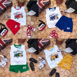 SIZE 2-15 (10-42KG) ĐỒ BỘ BÉ TRAI SÁT NÁCH TOPPI IN OTO