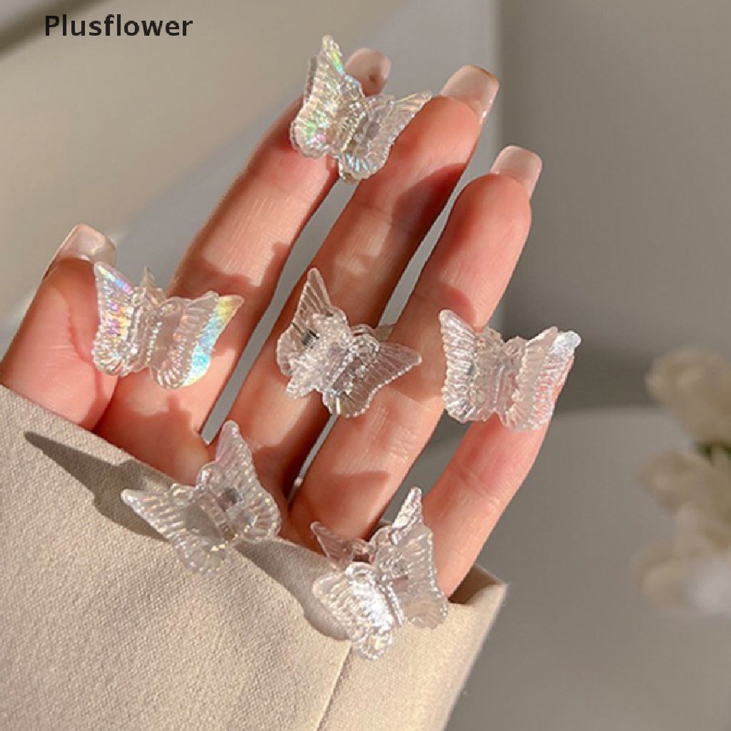 10 Kẹp Tóc Hình Bướm Trong Suốt Dễ Thương
