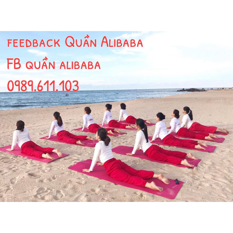 🌸 Quần lanh dài màu trơn Alibaba Harem