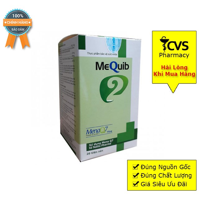 Mequib 2 - Viên Ngậm Tăng Chiều Cao Bổ Sung Calci, Vitamin D3 Và Vitamin K2