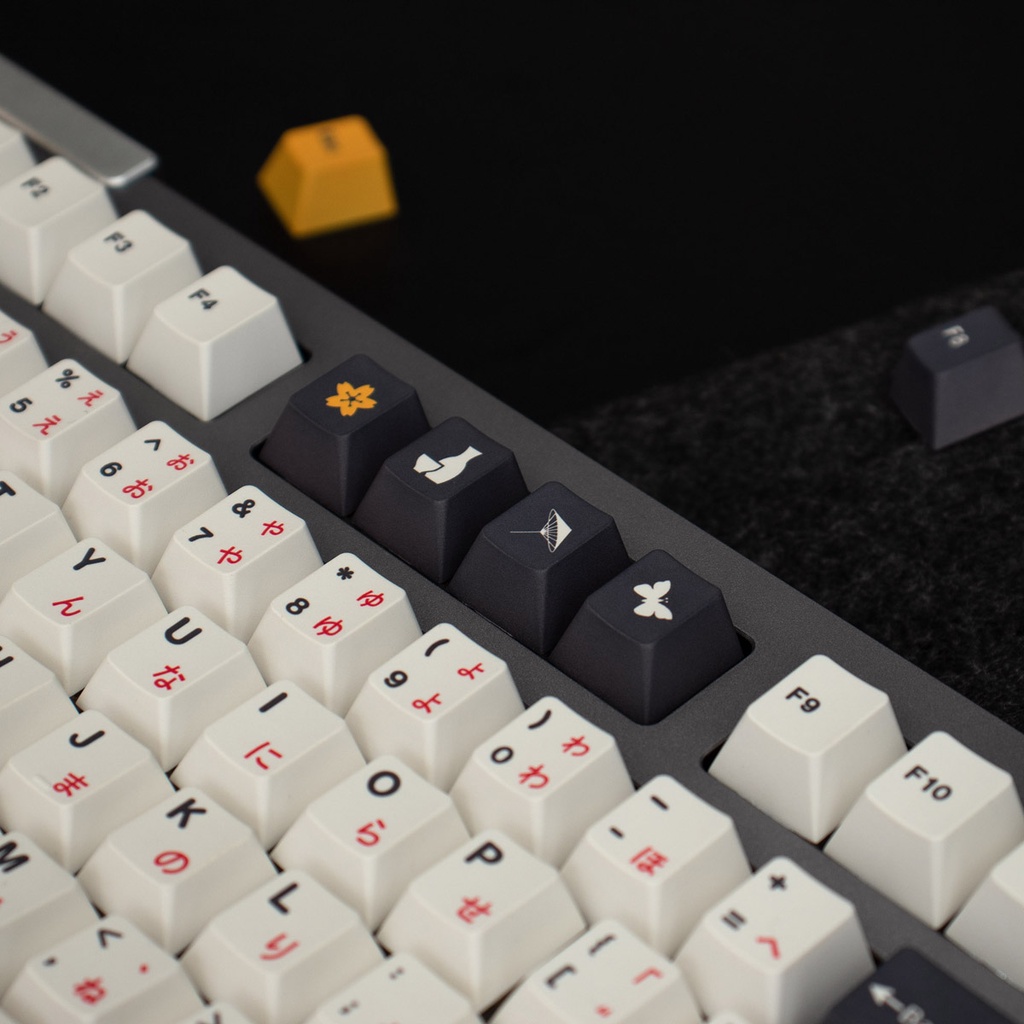 Bộ 130 Phím PBT GMK Matsu Nhật Bản / Tiếng Anh / Anh Đào Cho Bàn Phím Cơ MX
