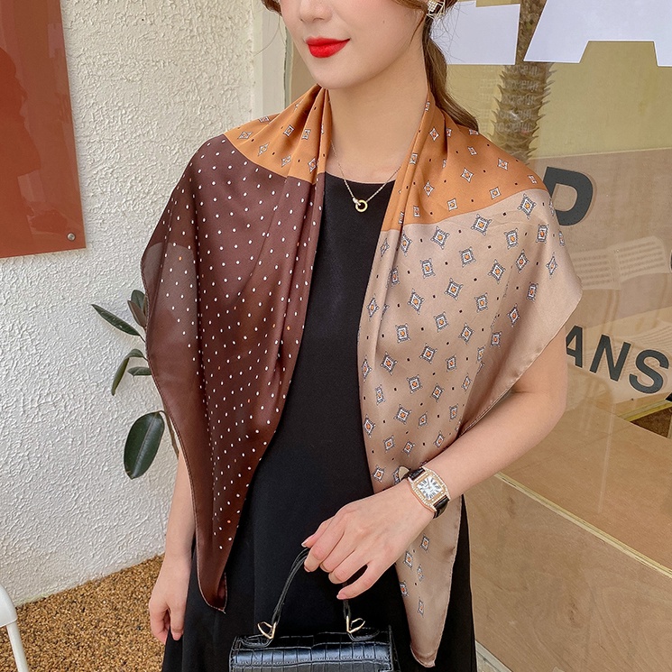 Khăn Choàng Lụa Giả Vuông 90×90cm(35.4inch) WJ1006-165