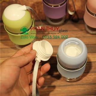 SET 02 Chai Thủy Tinh Lùn Silicon 350ml