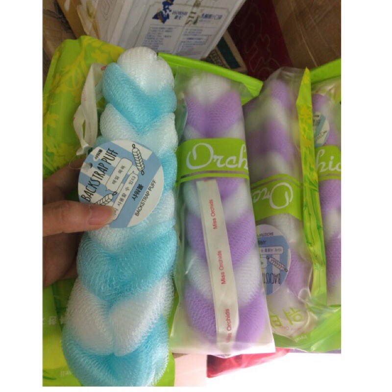 Bông tắm lưới tạo bọt Hàn Quốc miss orchid loại dài