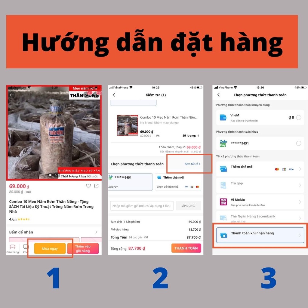 Combo 30 Meo Nấm Rơm Thần Nông  - Tặng Kỹ Thuật Trồng Nấm Rơm Trong Nhà