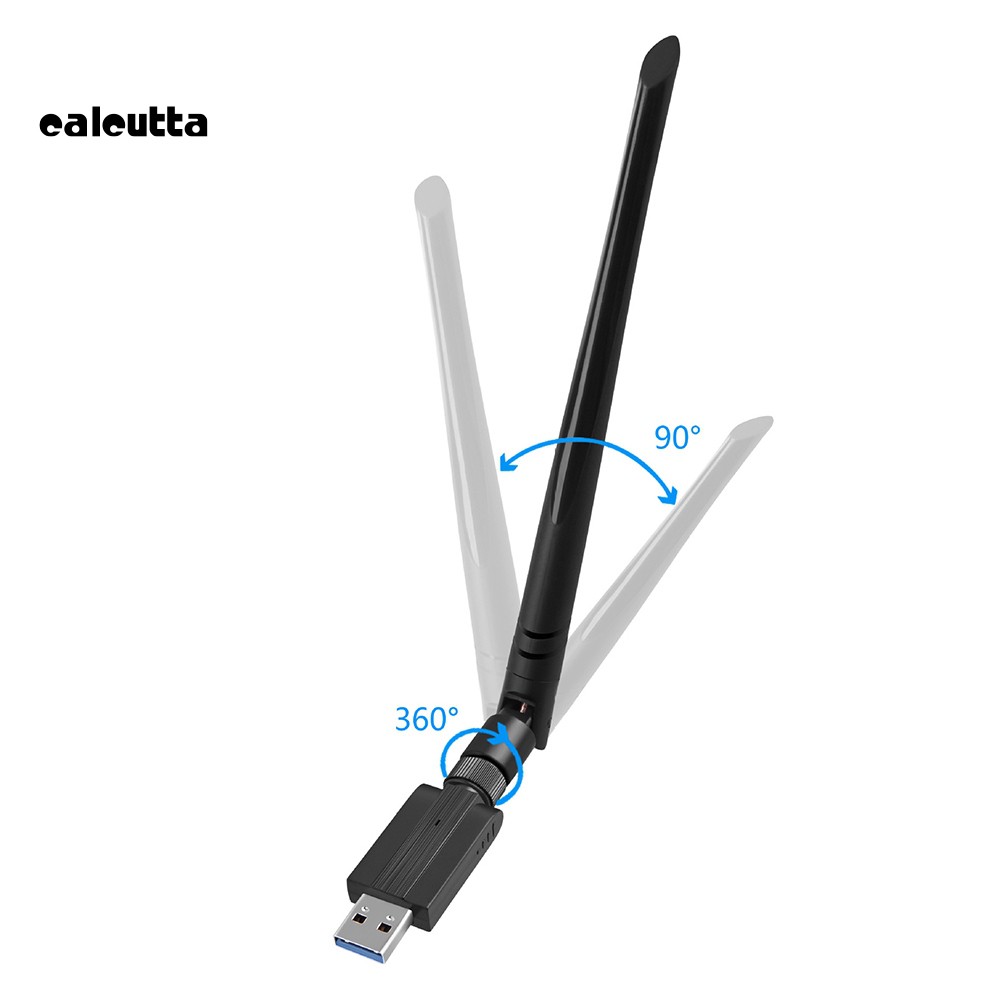 ✡YEL✡Portable 1200Mbps 2.4/5GHz Dual Band USB 3.0 Wireless Network Card WiFi Adapter