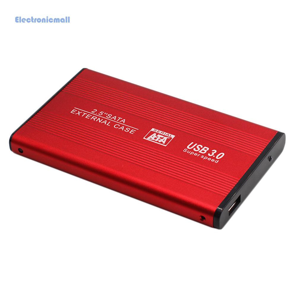 ElectronicMall01 2.5 inch Hard Drive Enclosure SATA to USB 2.0 Aluminum External SSD Enclosure