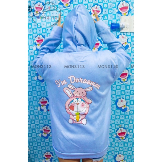 Áo khoác Doraemon Doremon thun nữ freesize 40-65kg vải nỉ mòng | BigBuy360 - bigbuy360.vn