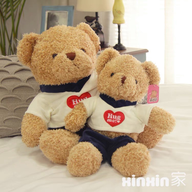 Gấu Bông Teddy Đôi Hug Me - I love You- Teddy Nhồi Bông