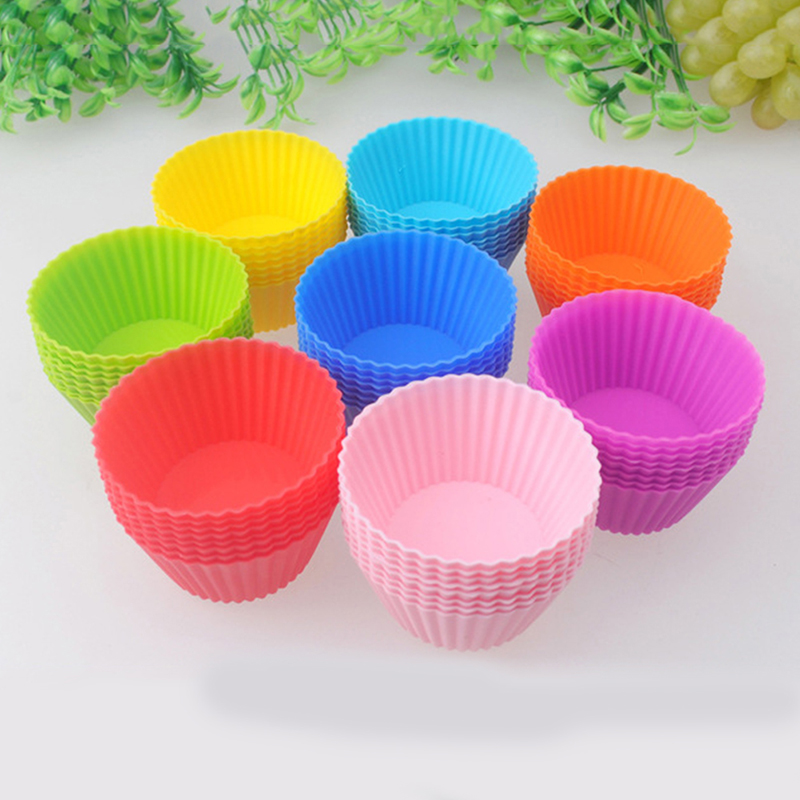 1 Pcs Silicone Cake Cupcake Liner Baking Cup Mold Muffin Round Cup