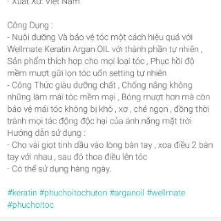 Tinh dầu phục hồi tóc wellmate