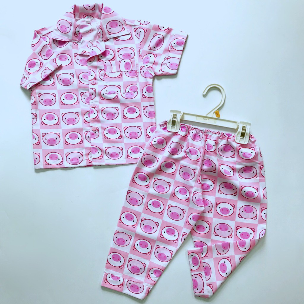 Pijama cho bé vải Kate thái tay ngắn size bé 1-9 tuổi 10-40kg Nhiều mẫu thú xinh xắn