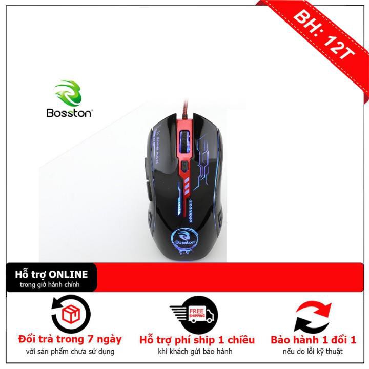 [BH12TH] [Mã ELFLASH3 hoàn 10K xu đơn 20K] Chuột Bosston BS-14 LED USB