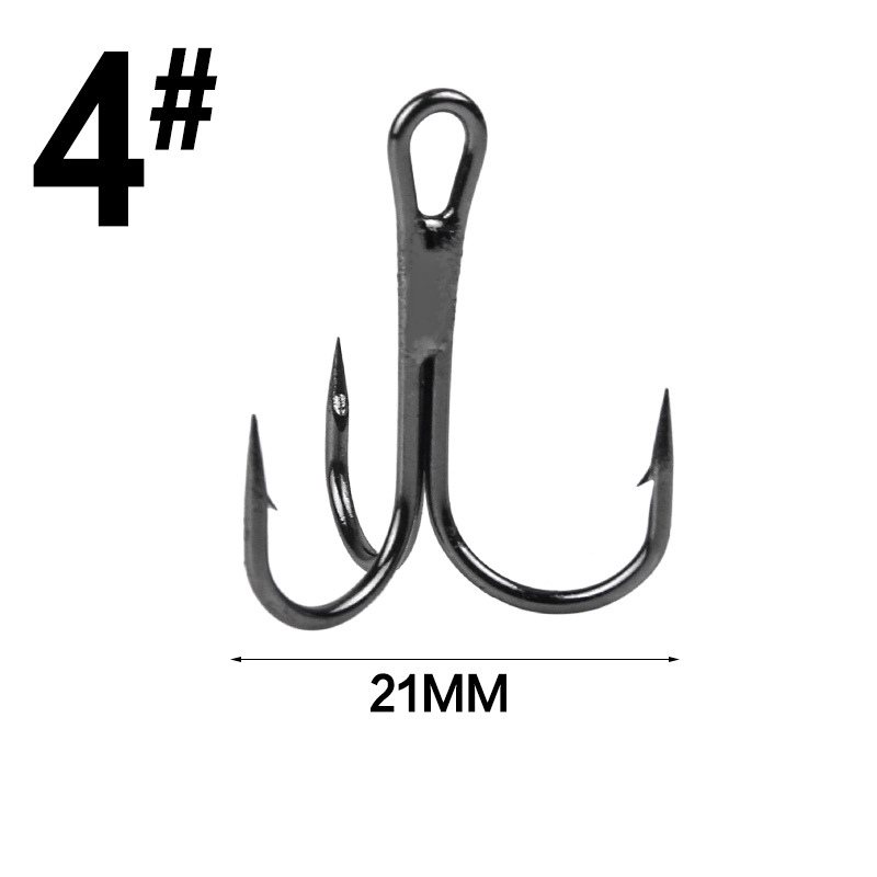 Hộp 20 Móc Câu Cá 14mm - 22mm 14.7g Bằng Thép Carbon Các Loại 2 # 4 # 6 # 8 #