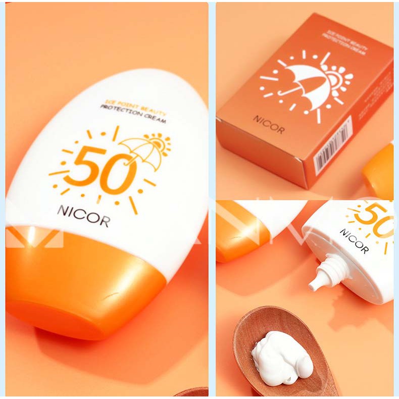 Kem Chống Nắng NICOR SPF50+ 60g Bảo Vệ Da Chống Tia Cực Tím An Toàn Tuyệt Đối Cho Da