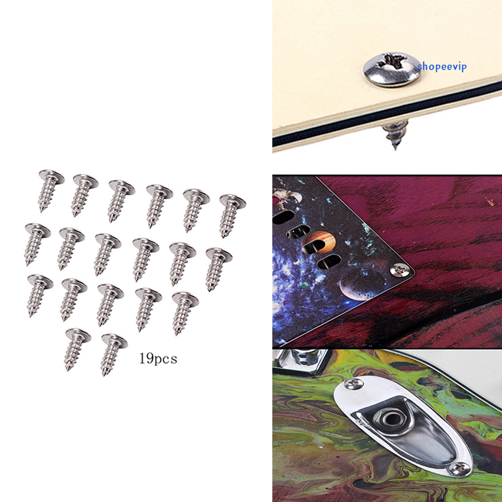 Bộ 19 Vỏ Bọc Bằng Thép Không Gỉ Cho Miếng Gảy Đàn Guitar Điện