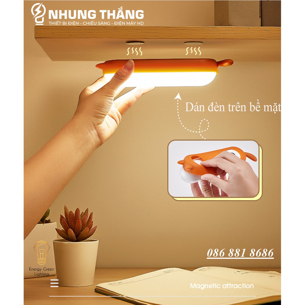 Đèn Led Dán Tủ Mèo Siêu Dễ Thương WH-B19 - Đọc Sách , Học Bài , Làm Việc - Dán Tường , Dán Tủ - Pin Sạc Tích Điện