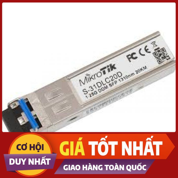 Thiết Bị Module SFP Mikrotik S-31DLC20D - Nhập khẩu & bảo hành chính hãng - Hỗ trợ kỹ thuật 24/7 Online