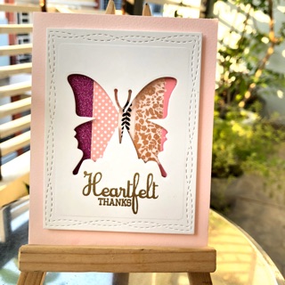 Thiệp cảm ơn handmade hình cánh bướm