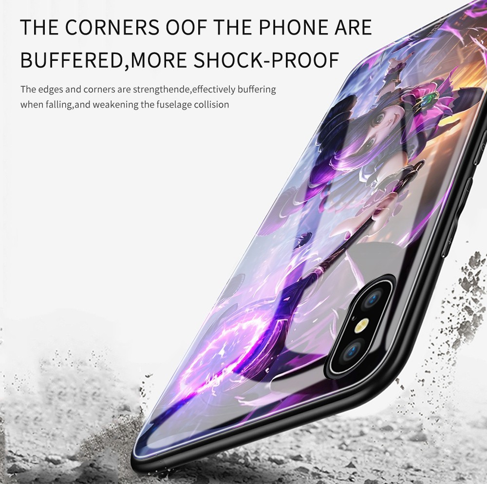 สำหรับ Huawei Nova 3i Case P Smart Plus Vỏ điện thoại trò chơi di động MLBB สำหรับ Mặt sau bằng kính cường lực bóng loáng dành cho điện thoại di động Vỏ bọc huyền thoại