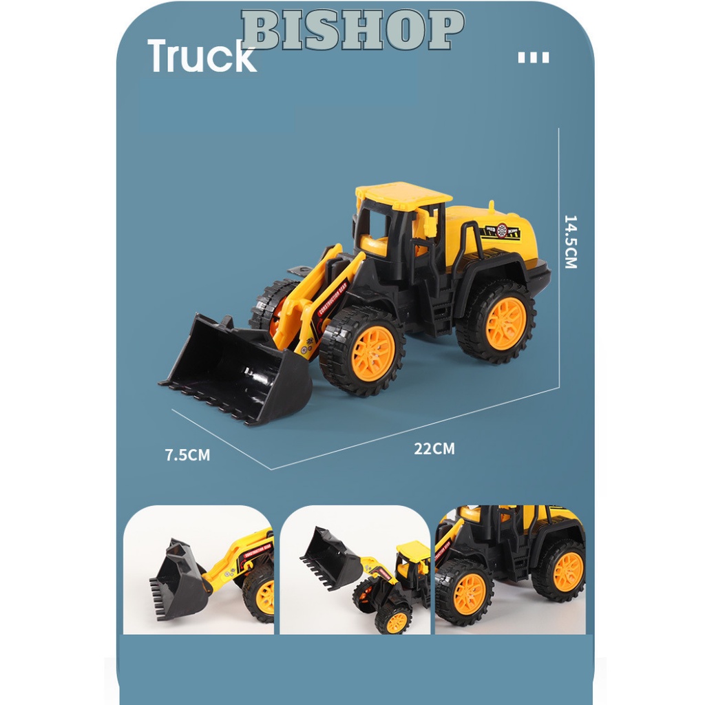 Đồ chơi ô tô mô hình set 6 xe tải công trình xây dựng cỡ lớn cho bé