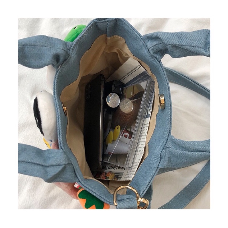 Túi Đeo Chéo Sticker Bông 2 Màu