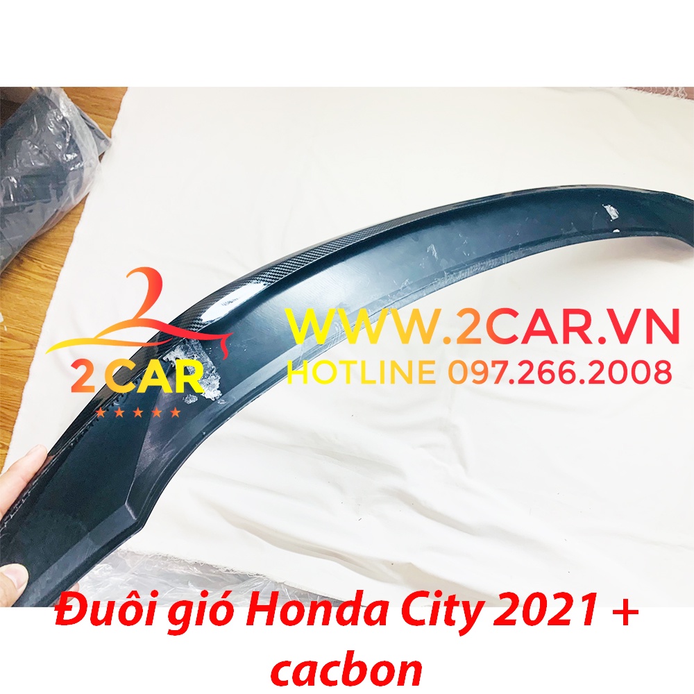 Đuôi gió liền cốp CARBON xe Honda City 2021- 2022- 2023 vân cacbon Cao Cấp sơn sẵn