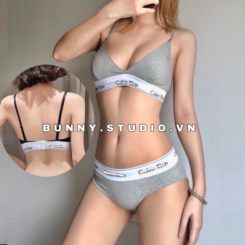 💯Bộ đồ lót C.K tam giác có mút, dây lưng cài tuỳ chỉnh vô cùng thoải mái | BigBuy360 - bigbuy360.vn