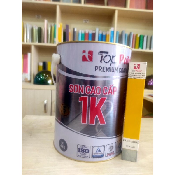 Sơn sắt mạ kẽm Toppaint lon 4kg -Màu vàng 333
