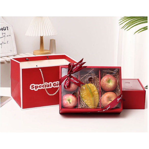 Bộ túi hộp giấy đựng hoa quả đôi Special Gift