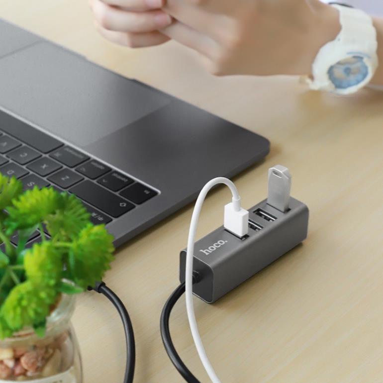 Hub chia 4 cổng USB Hoco HB1 Bảo Hành chính hãng 12T (LA77104)