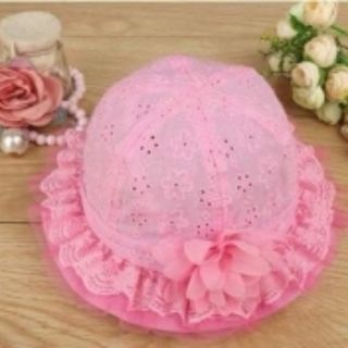 Nón vành vải kate nhún bèo kết hoa