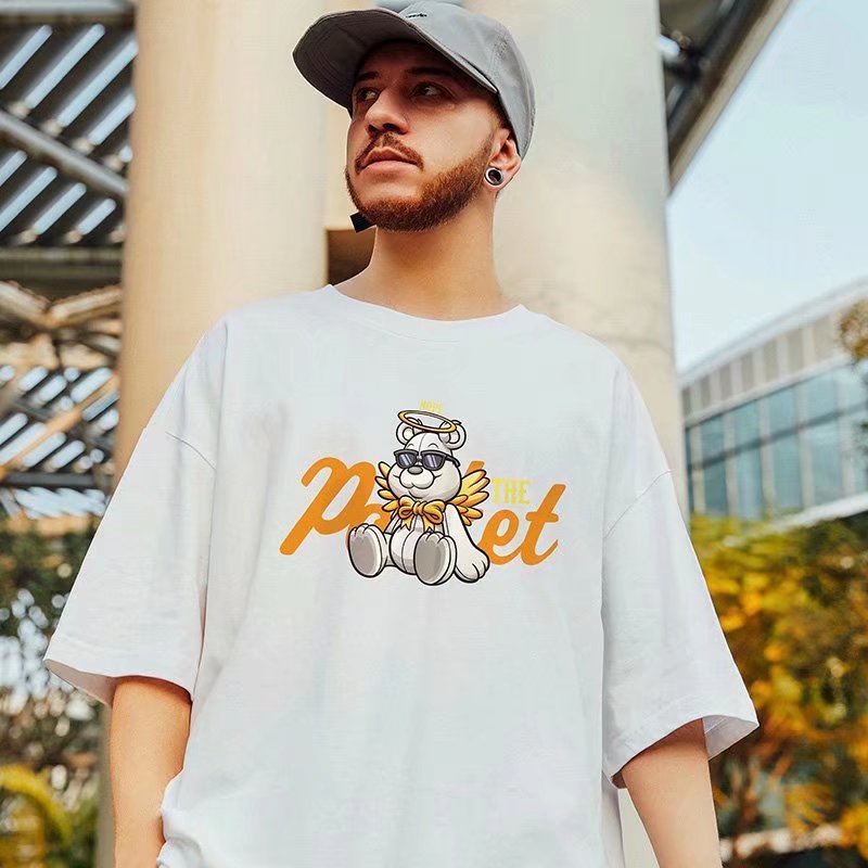 Áo Thun Tay Ngắn Dáng Rộng In Họa Tiết Hoạt Hình Phong Cách Hip Hop Thời Trang Mùa Hè Cho Nam Giới [M-8XL]