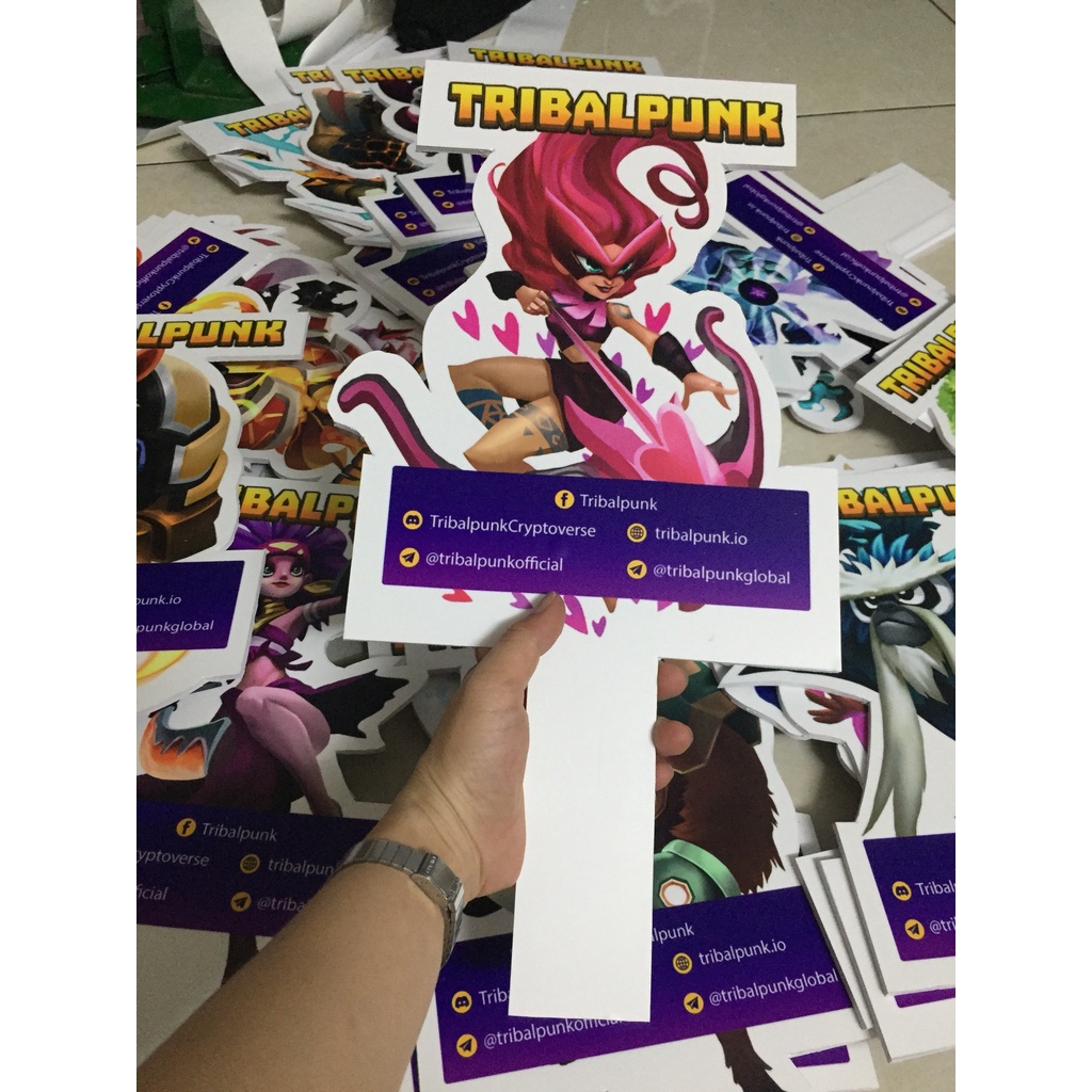 Combo 10 hagtag cầm tay A4 theo yêu cầu