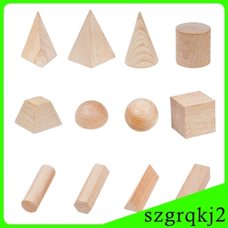 Newest Baby Child Wood Geometric Shape Blocks Smooth Kids Puzzle Toy Gift Age 3+