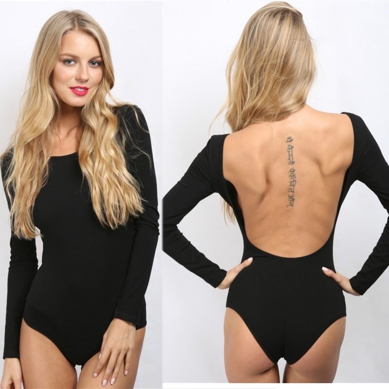 (SẴN) Bodysuit tay dài hở lưng sâu | BigBuy360 - bigbuy360.vn