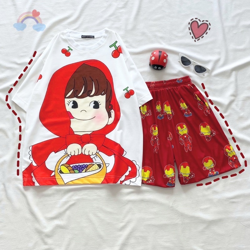 Set đồ bộ hoạt hình xinh xắn mặc ở nhà nhiều mẫu