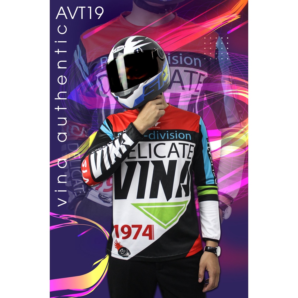 ÁO ĐUA XE MOTO AVT19 VINA AUTHENTIC CAO CẤP, PHONG CÁCH THỂ THAO, CO GIẢN, DỄ HOẠT ĐỘNG