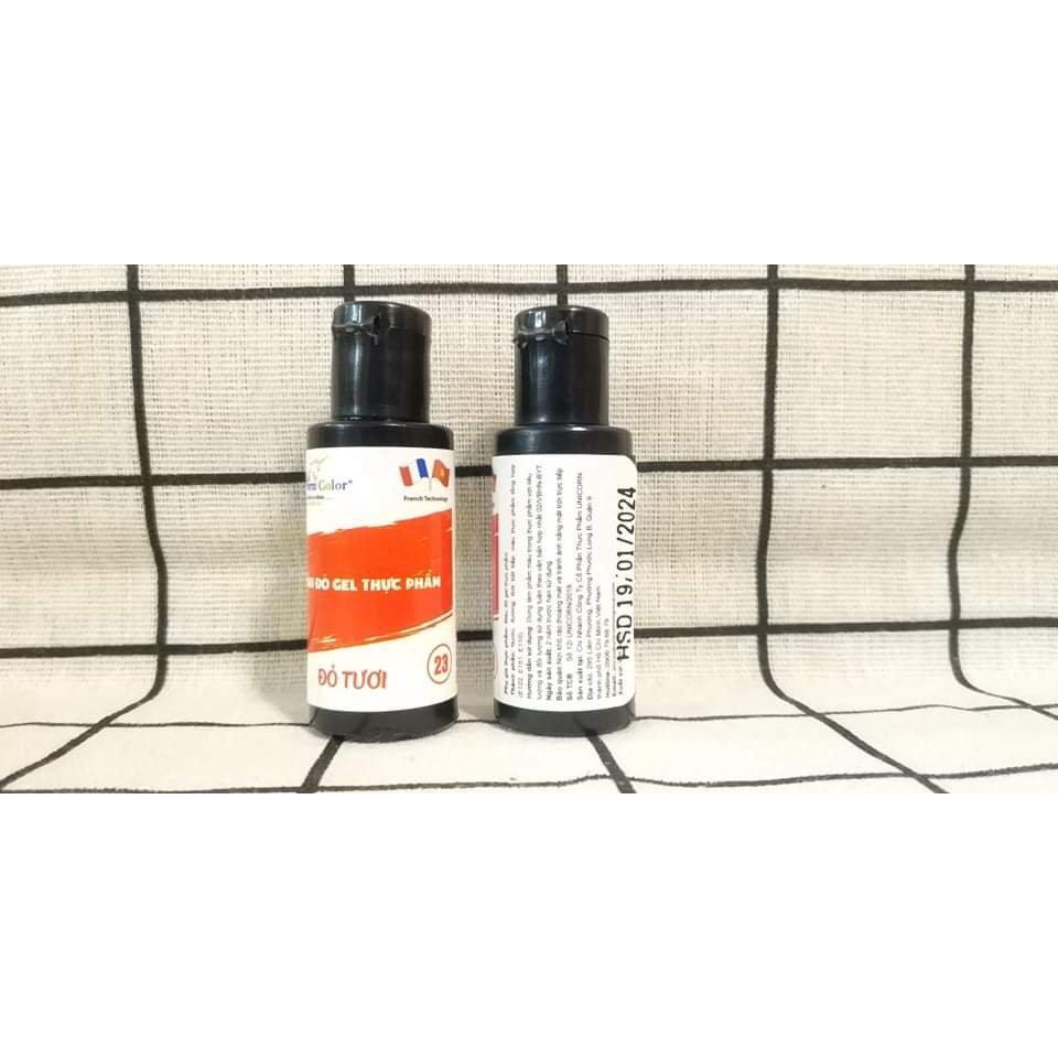 Màu gel thực phẩm Unicorn 28gr  ⚡ GIÁ SỐC ⚡ tạo màu thực phẩm món ăn, thức uống, bánh kẹo